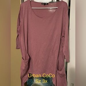 Urban CoCo dusty pink tunic sz 3x